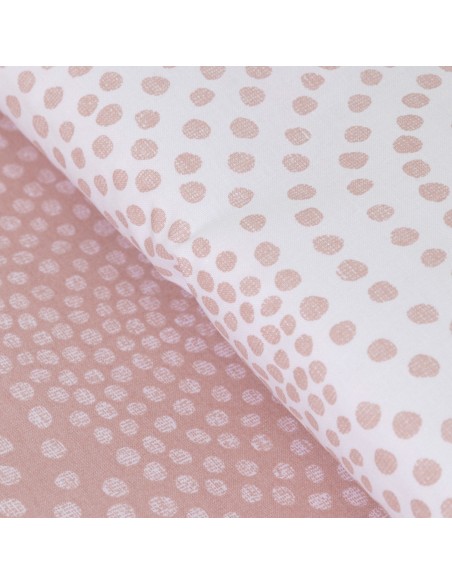 Funda nórdica algodón Katy reversible malva rosa