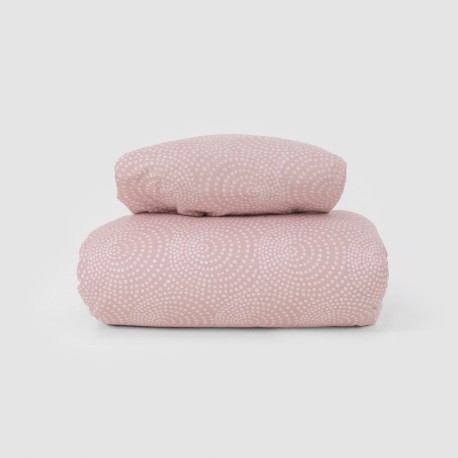 Funda nórdica algodón Katy reversible malva rosa