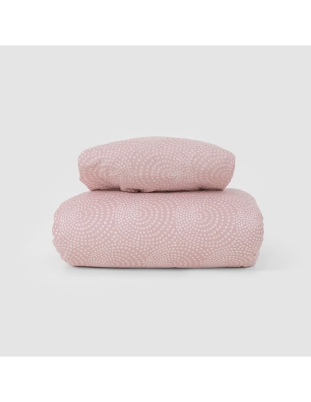 Funda nórdica algodón Katy reversible malva rosa