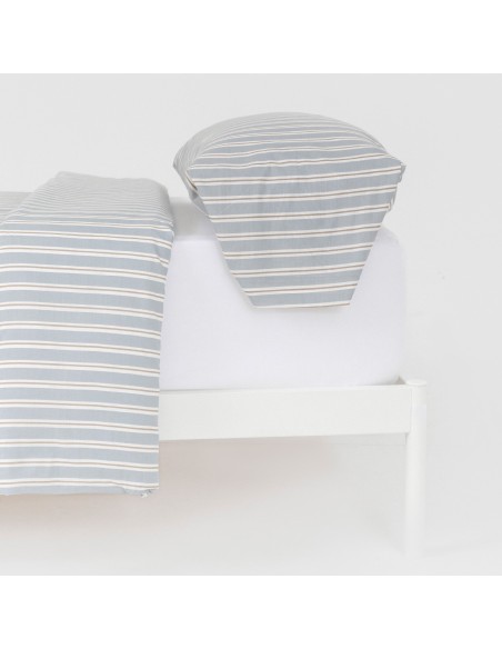 Funda nórdica algodón Schon azul grisaceo