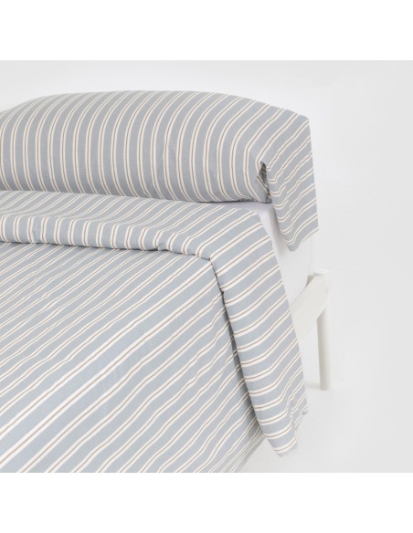 Funda nórdica algodón Schon azul grisaceo
