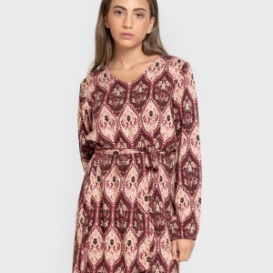 Vestido midi manga larga pico viscosa Ceramide 2