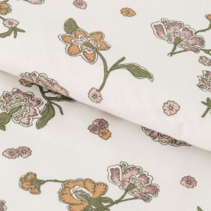 Funda nórdica algodón Meghan verde seco - rosa keike 2