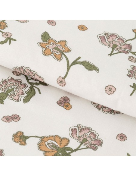 Funda nórdica algodón Meghan verde seco - rosa keike