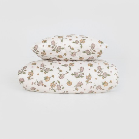 Funda nórdica algodón Meghan verde seco - rosa keike