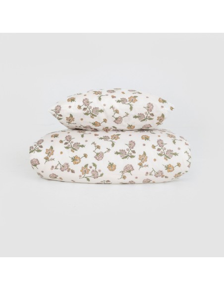 Funda nórdica algodón Meghan verde seco - rosa keike