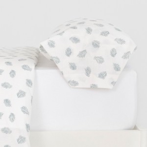 Funda nórdica algodón Jazmin verde tiffany