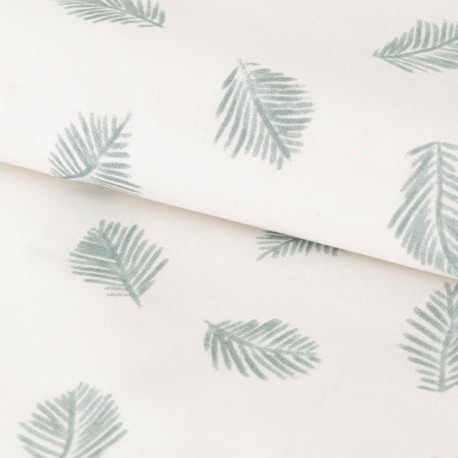 Funda nórdica algodón Jazmin verde tiffany