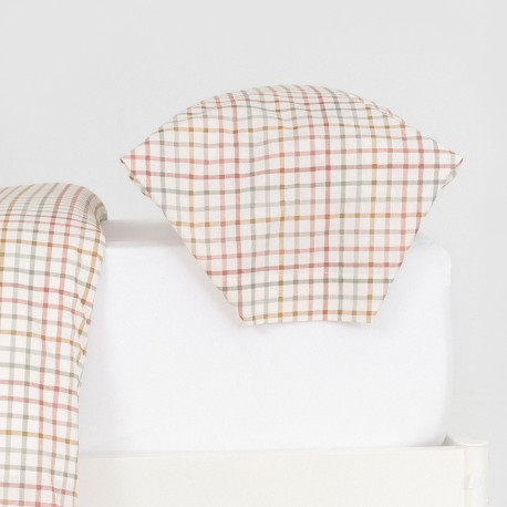 Funda nórdica algodón Cuadro Danke verde seco - caldera