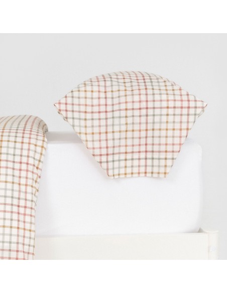 Funda nórdica algodón Cuadro Danke verde seco - caldera