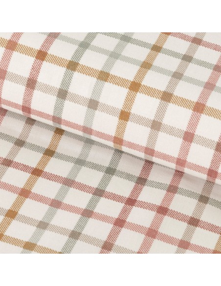 Funda nórdica algodón Cuadro Danke verde seco - caldera