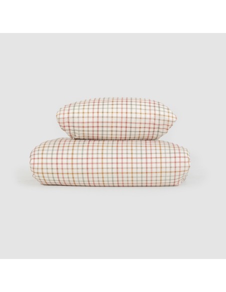 Funda nórdica algodón Cuadro Danke verde seco - caldera