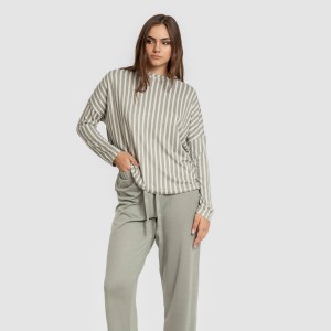 Pijama largo Secret mujer Raya Marsella verde caceria 2