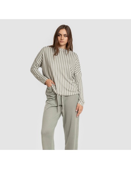 Pijama largo Secret mujer Raya Marsella verde caceria