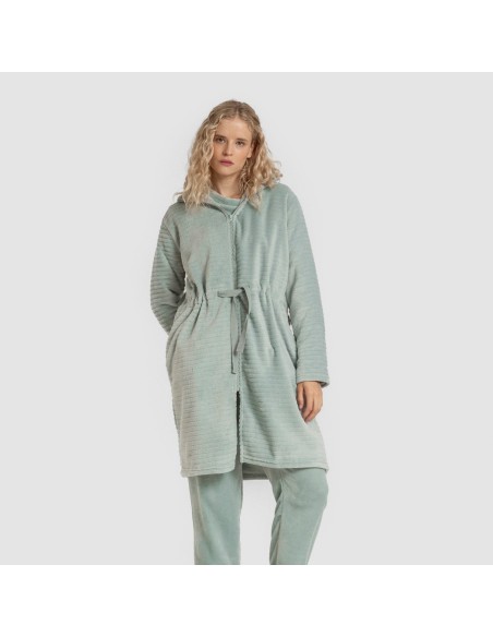 Bata terciopelo Raya lisa