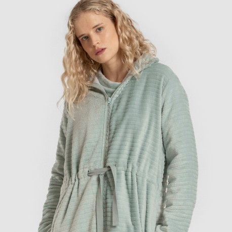 Bata terciopelo Raya lisa