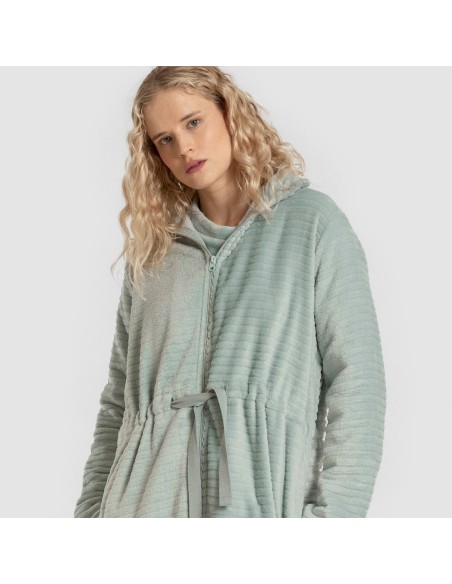 Bata terciopelo Raya lisa