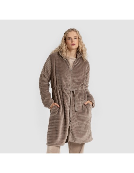 Bata terciopelo Raya lisa