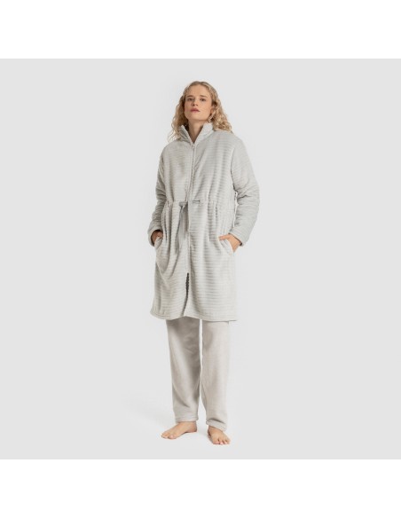 Bata terciopelo Raya lisa