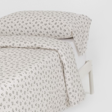 Funda nórdica algodón Juno verde seco