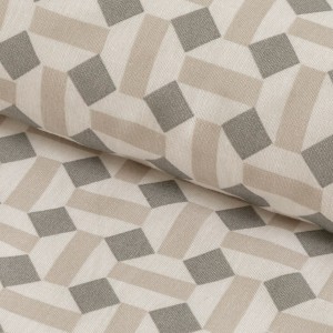 Funda nórdica algodón Enrieta verde seco - topo 2