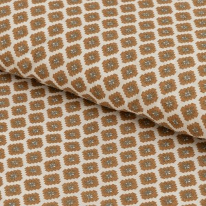 Funda nórdica algodón Iñaki ocre - verde seco 2