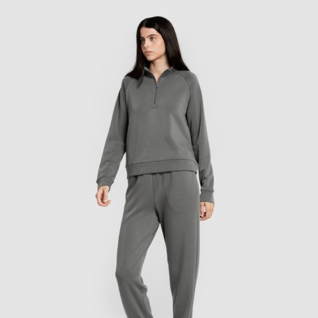 Pantalón jogger fluido mujer