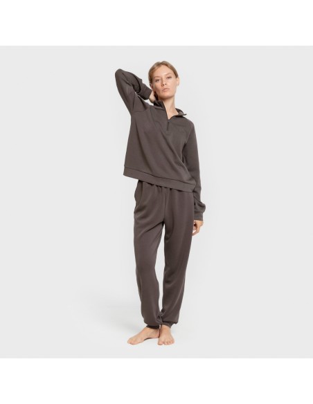 Pantalón jogger fluido mujer