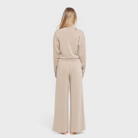 Sudadera cuello subido fluida mujer