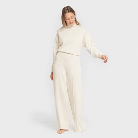 Sudadera cuello subido fluida mujer