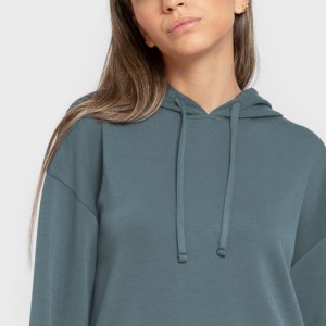 Sudadera capucha fluida mujer 2
