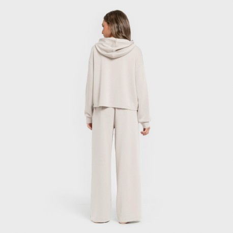 Sudadera capucha fluida mujer