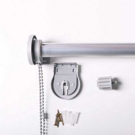 Estor enrollable Screen gris/beige y blanco con cadena