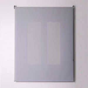 Estor enrollable Screen gris y blanco con cadena 2