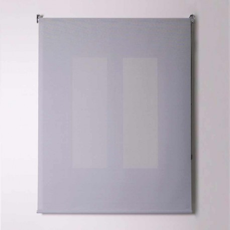 Estor enrollable Screen gris y blanco con cadena