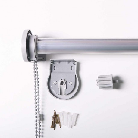 Estor enrollable Screen gris y blanco con cadena