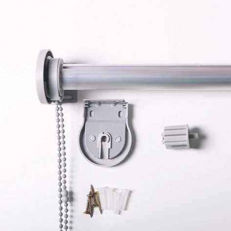 Estor enrollable Screen gris y blanco con cadena