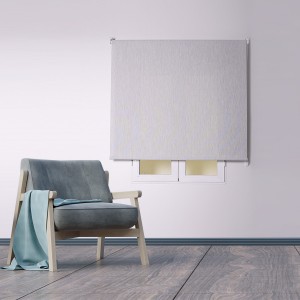 Estor enrollable Screen gris/beige y blanco con cadena
