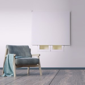 Estor enrollable Screen blanco con cadena
