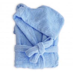 Albornoz liso Celeste 450gr Niños