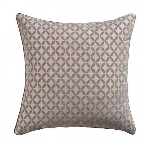 Cojín cuadrante jacquard chenilla Elsa arena/blanco 45x45cm - funda + relleno