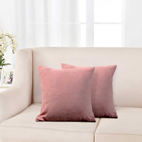 Cojin cuadrante Pana teja 45x45 - Funda + Relleno