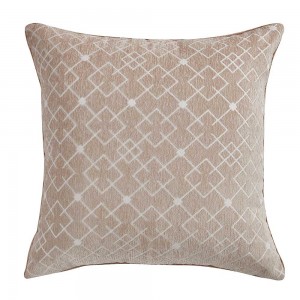 Cojín jacquard Chenilla Caro arena  55x55 - Funda + Relleno